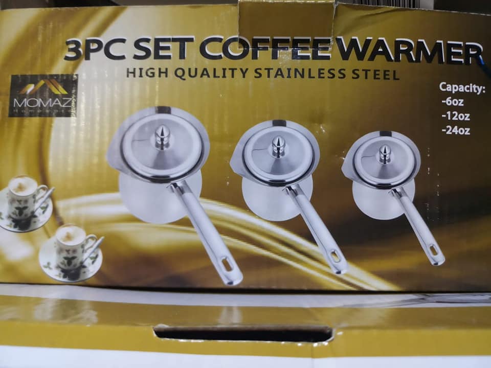 3Pc Stainless Steel Coffee Warmer